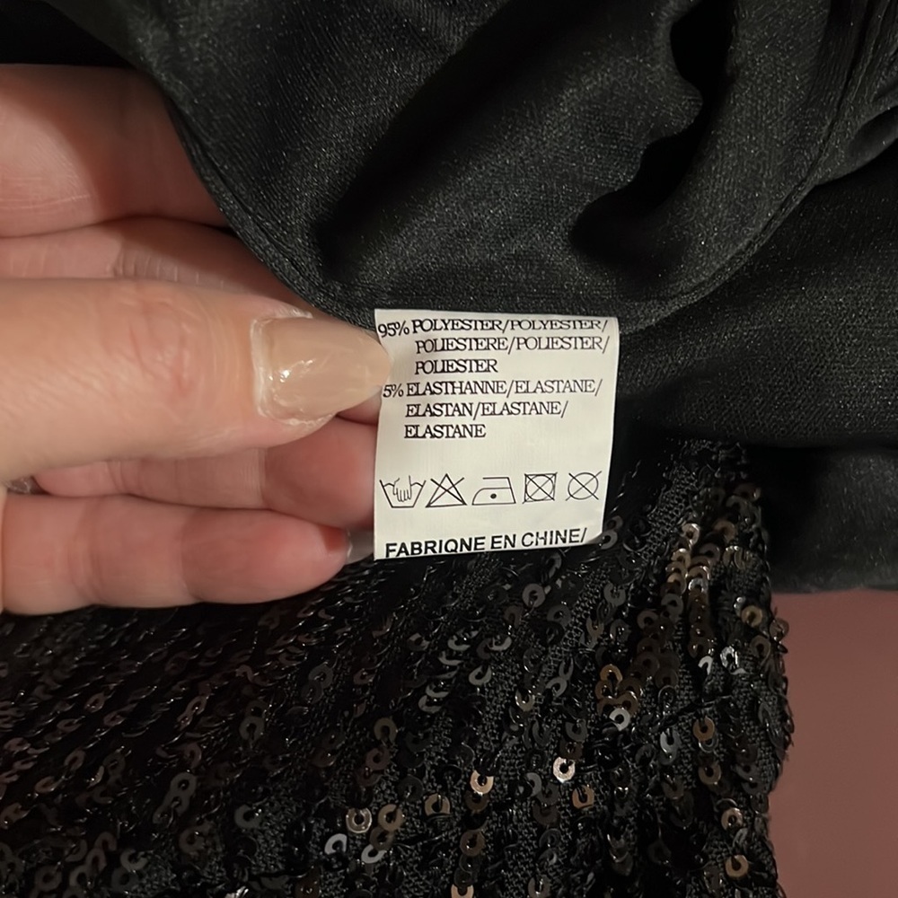 NWT One Shoulder Sequins Mini Dress - Picture 8 of 9